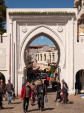 Grand Socco square historical gateway entrance leading to Tangier Medina walking tour paths