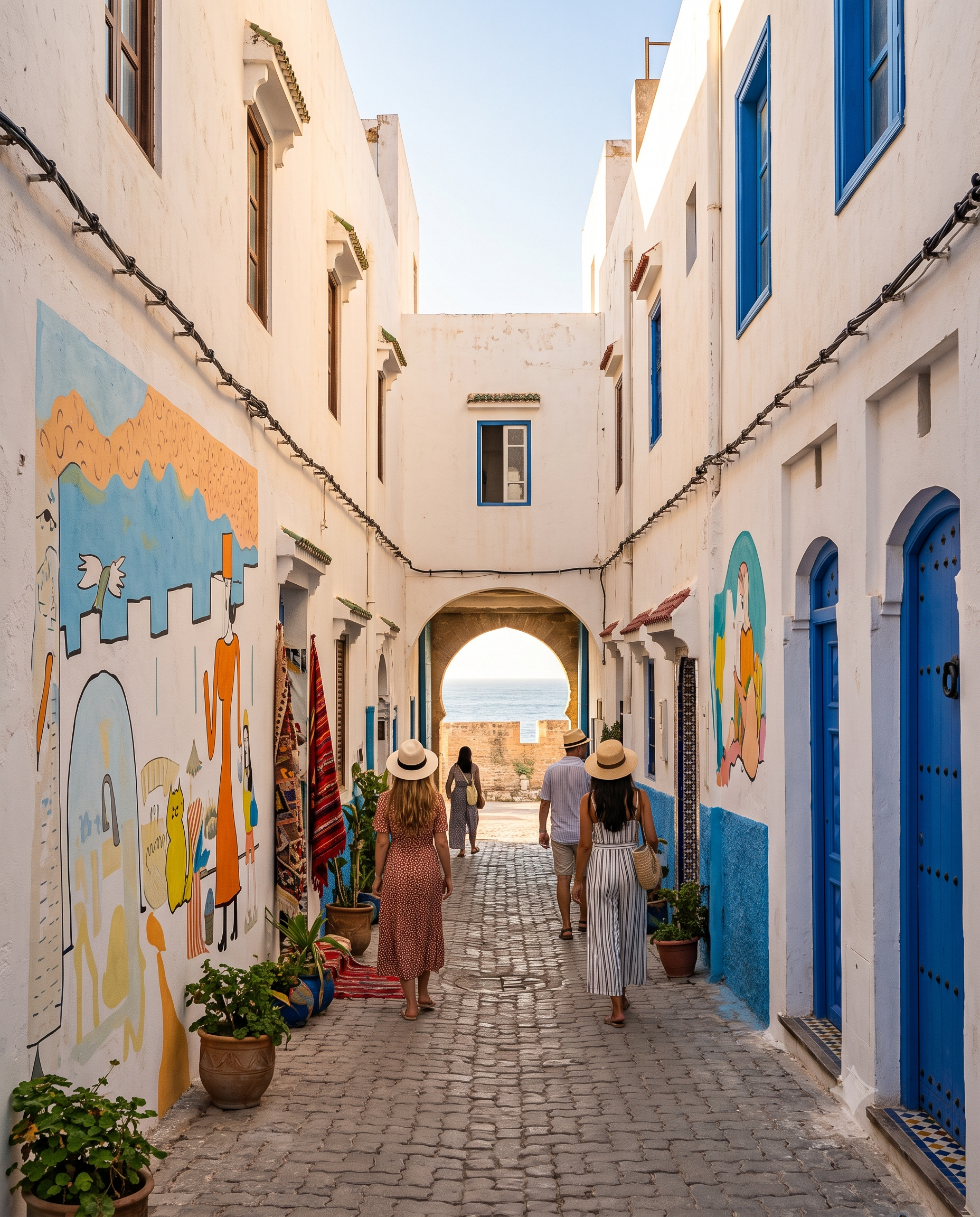 Medina blanca de Asilah en la costa atlántica de Marruecos