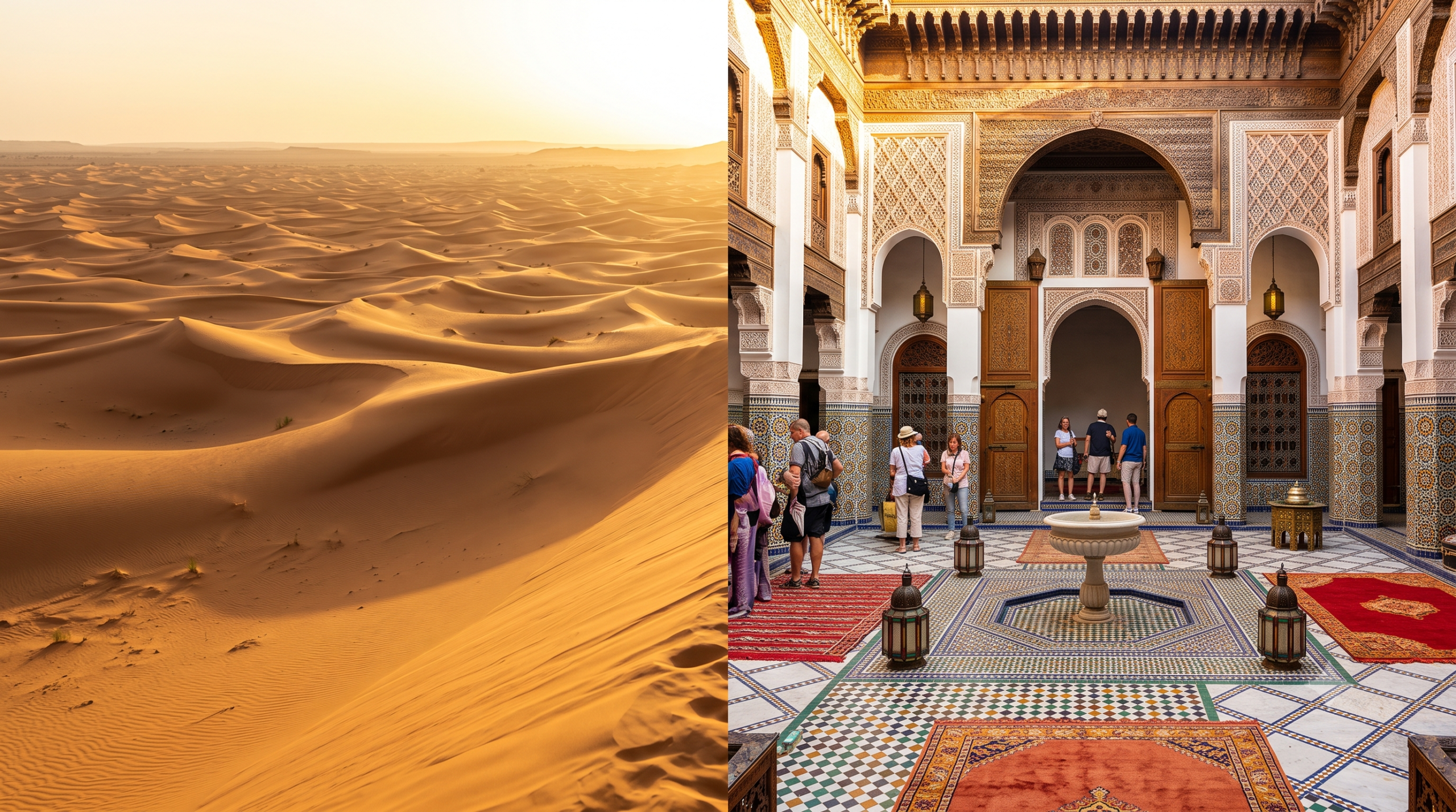 Morocco Travel Guide 2026 featuring traditional architecture, Moroccan landscapes and travel destinations